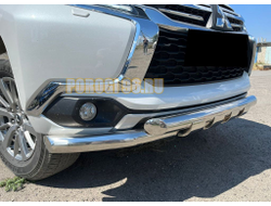 Защита переднего бампера (G) d76 для Mitsubishi Pajero Sport (2016-2021)