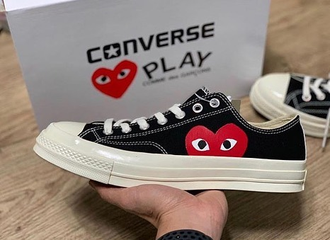 КЕДЫ CONVERSE PLAY COMME DES GARCONS черные низкие