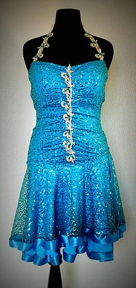 Платье "Синие паетки"