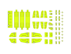 Комплект оригинальных панелей LEGO Technic 52 шт., Lime