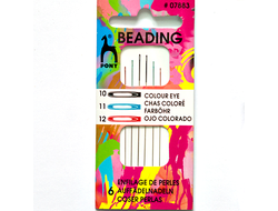 04882/02 PONY Иглы для вышивания и бисера № 12, 6 шт