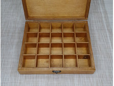 Коробка 20 ячеек, для коллекции камней, цвет &quot;Клен&quot; (24*20*5 см, 800 г) №24323