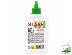 Клей ПВА STAFF EVERYDAY 125 г, с дозатором, 227387