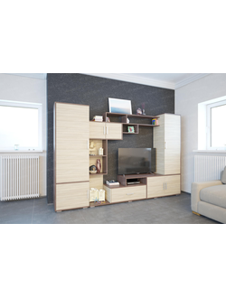 Гостиная "Пекин" с пеналом (ясень шимо) 2.6 м