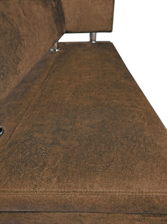 Кухонный ДИВАН "ФОРУМ-4" с боковой спинкой, Коричневый Правый