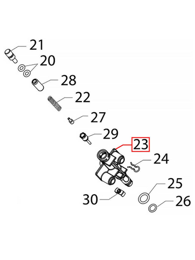 Схема размещения штуцера подачи воды для кофемашины Saeco Magic, Royal, 9161.434
