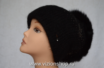 Женский вязаный дизайнерский головной убор Vizio фото