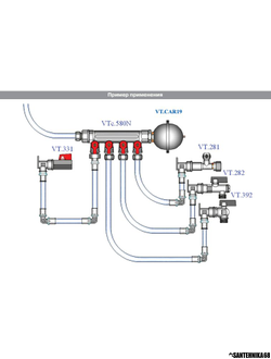 Квартирный гаситель гидроударов Valtec VT.CAR19.I.04001
