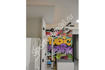 ШВЕДСКАЯ СТЕНКА РОМАНА R8, ШИРИНА 490 ММ, цвет металла - белый, ступени массажные