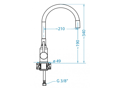 Смеситель Alveus Flexa SAT