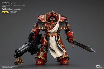 Алый паладин Кровавых Ангелов (Warhammer Horus Heresy) - КОЛЛЕКЦИОННАЯ ФИГУРКА 1/18 Blood Angels Crimson Paladin with Iliastus Assault Cannon (JT00294) - JOYTOY