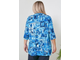 Женская летняя Туника-рубашка БОЛЬШОГО размера арт. 818 (цвет синий) 60-76