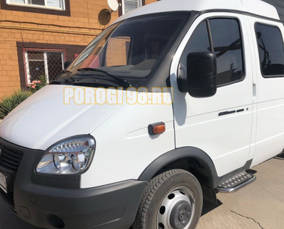 Пороги с накладным листом d42 для ГАЗель Соболь