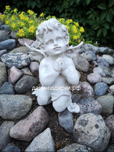 Садовая скульптура Ангел Мольба 27*20 см   0,7 кг   полистоун Россия 1090-085082