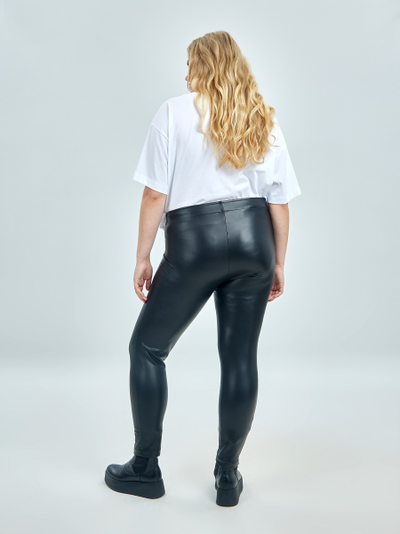 Легинсы из экокожи большого размера