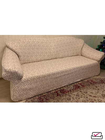 Чехол на 3х местный диван Тела Безарро Молочный. ИТАЛИЯ