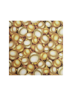 Бумага мелованная, Золотые шары НГ, плотность 80 г/м2, 70х100см 80928