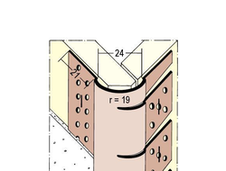 Профиль внешний угловой профиль с радиусом 17мм для изогнутых конструкций ГСП 305см Protektor Артикул: 3778