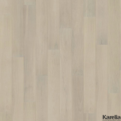 Паркетная доска Karelia Дуб Story 138 Sandy White 1-полосная матовый лак 2G с фаской толщина 14 мм 1.23 м2