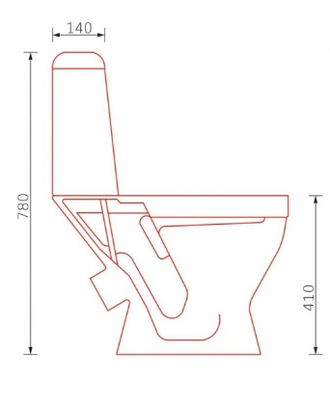 Унитаз - компакт Восход HOME DE Luxe (GESSO) белый(W101)