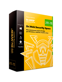 Dr.Web Security Space, 2 ПК, 2 года