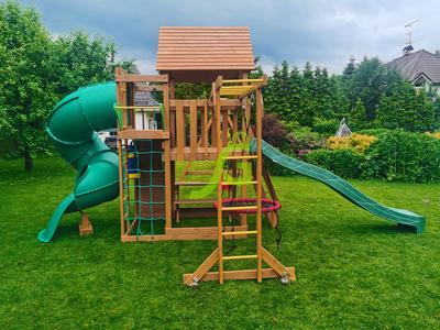 Детская площадка IgraGrad Крафт Pro 4 с трубой мод.2