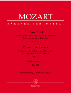 Mozart, Concerto for three or two Pianos and Orchestra no. 7 in F major K. 242 "Lodron Concerto"