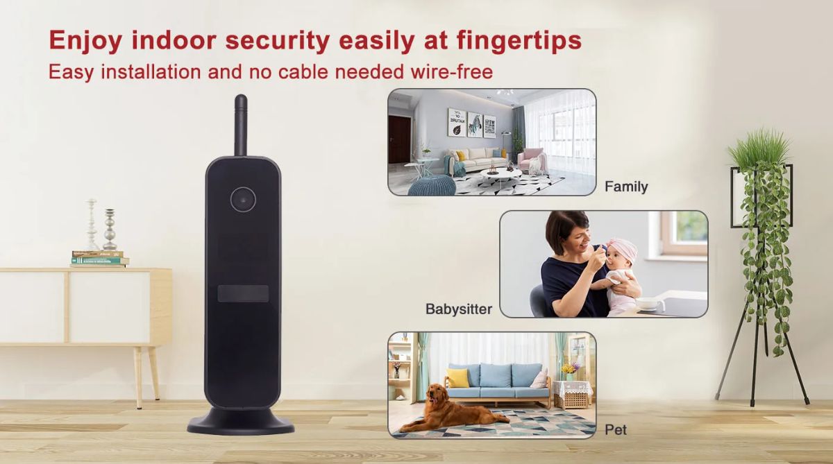 DE/TY009 WiFi видеоняня в корпусе роутера, интерком связь, ночное видение, с DVR. Full HD 2 Mp (Tuya