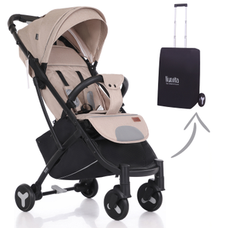 Коляска прогулочная Nuovita Fiato Beige, Nero/Бежевый, Черный