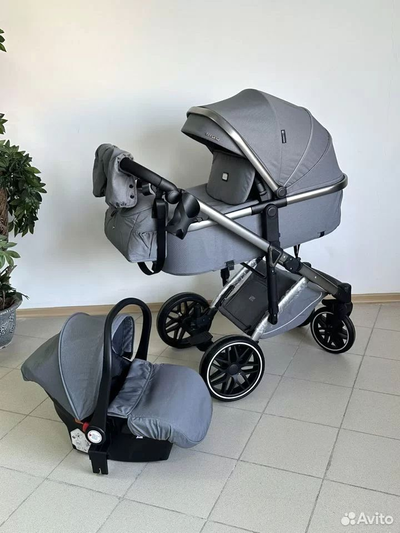 Детская коляска 3 в 1 Luxmom F2A Серый