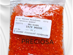 Бисер чешский preciosa рубка 10/0, оранжевая (90030), 50 грамм