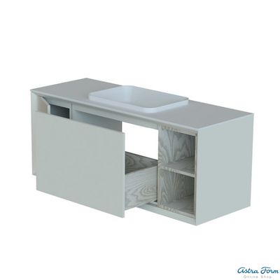 ШКАФ НИЖНИЙ ФРЕЙМ 1400-570-4 СТОЛЕШНИЦА НАТУРАЛЬНЫЙ МРАМОР BIANCO CARRARA