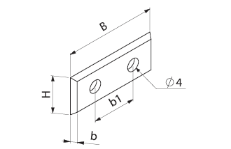 Пластины FABA HM с 4-мя режущими гранями