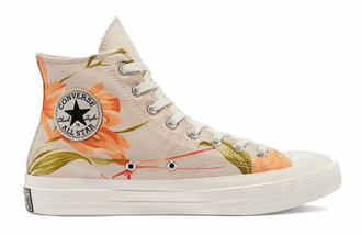 Кеды Converse Chuck Taylor 70 Tropical Shirt высокие с цветочками