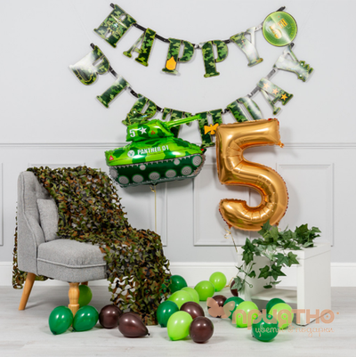 СЕТ ИЗ ВОЗДУШНЫХ ШАРИКОВ "КАМУФЛЯЖ"