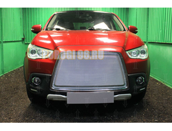 Защита радиатора Mitsubishi ASX 2010-2012 3D chrome PREMIUM