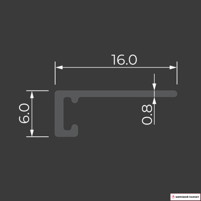 Микроплинтус Лайн Ликорн Чёрный С-05.25.3