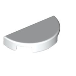 Tile, Round 1 x 2 Half, White (1748 6400114 6510068)