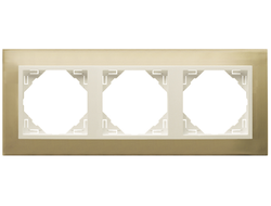 Efapel 90930 TOP, Рамка 3 поста, золото/жемчуг