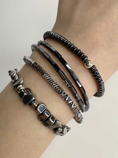 Браслеты из гематита, разные виды