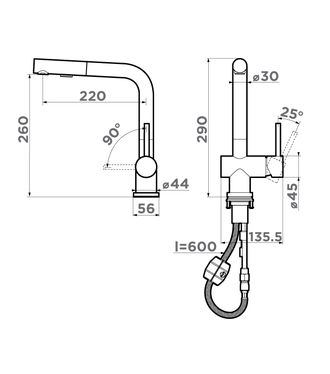 СМЕСИТЕЛЬ OMOIKIRI KORIYAMA-SB