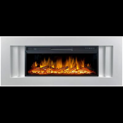 Линейный электрокамин Line WT с очагом Vision 42 LOG LED