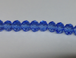 Бусины стеклянные граненые &quot;Рондель&quot;, 6 мм, цвет голубой (305)