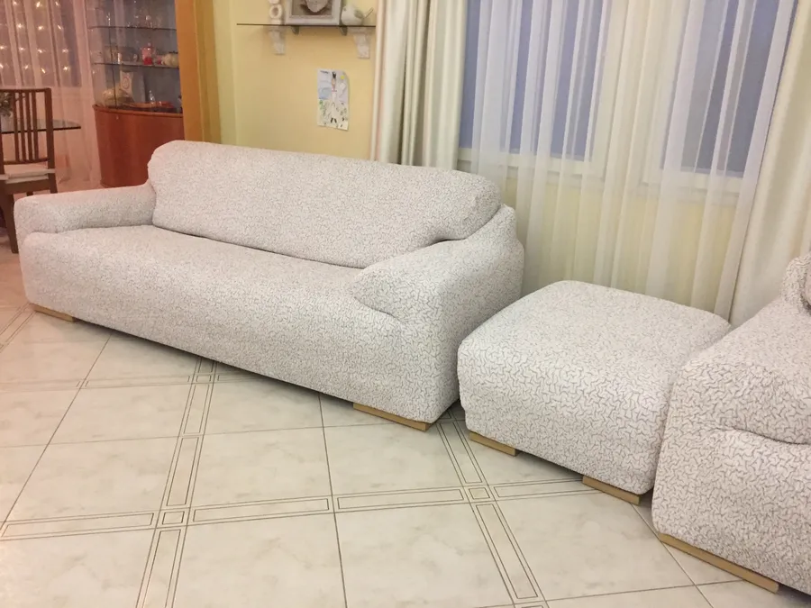 ЧЕХОЛ НА 4ХМ ДИВАН ТЕЛА ПИАНТА МОЛОЧНЫЙ