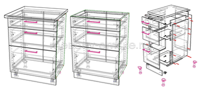 Стол кухонный Аляска Н-63 (600)