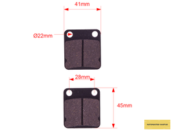Колодки дискового тормоза питбайк однопоршневой суппорт