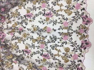 Сетка с вышивкой ширина 140см арт 2430