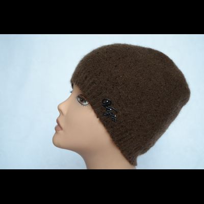 Vizio коричневая шапка с бисером 4528