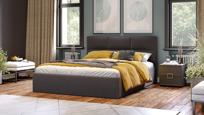 Композиция Спальни СТЕЛЛА Серый вулкан/Фон серый