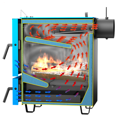 Напольный твердотопливный котел Кобальт 35